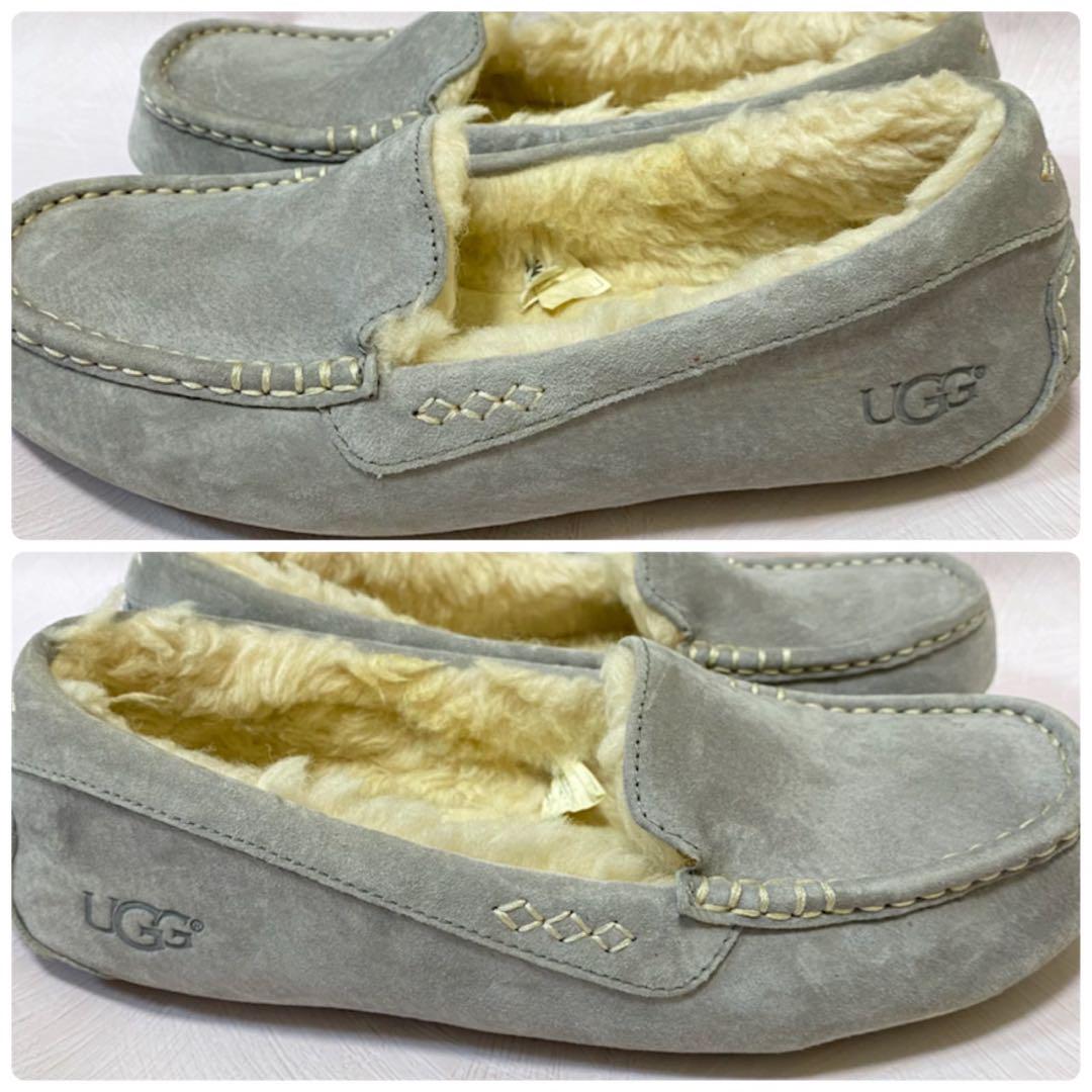 UGG Ansley 26cm ライトグレー スリッポン モカシン ローファー