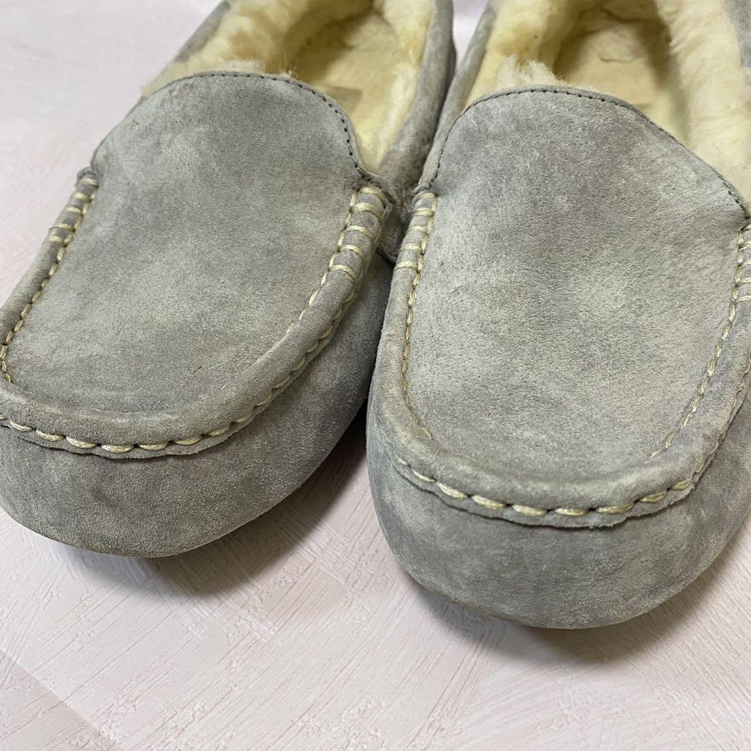 UGG Ansley 26cm ライトグレー スリッポン モカシン ローファー