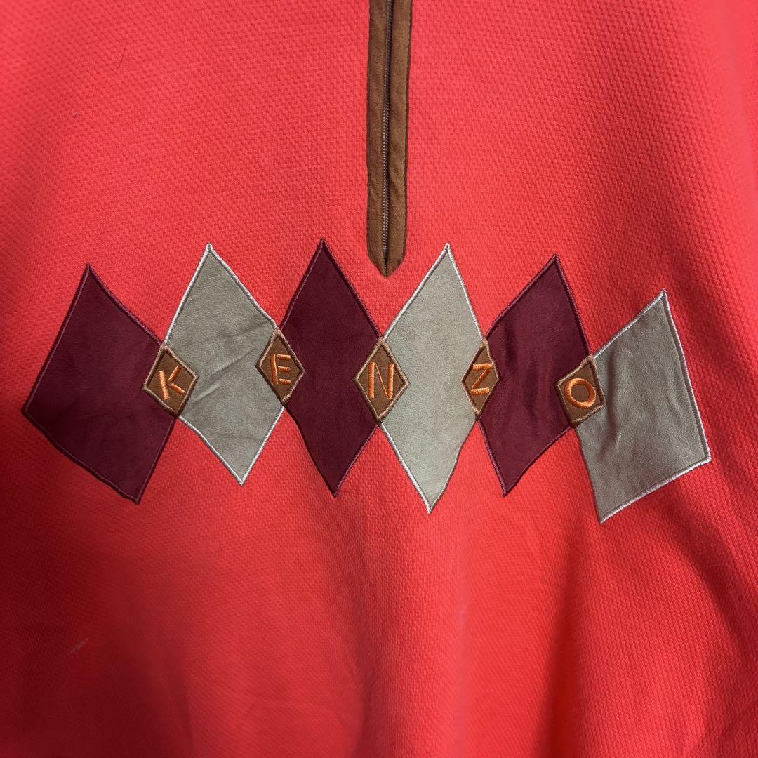 90s old KENZO ケンゾー　刺繍ロゴ　スウェット　古着　L.XL相当