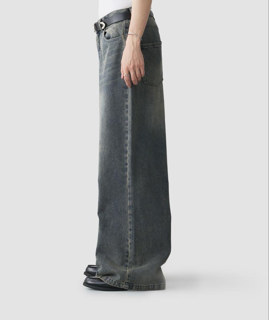 Regen Glanz wide baggy denim pantsバギーデニム - メルカリ