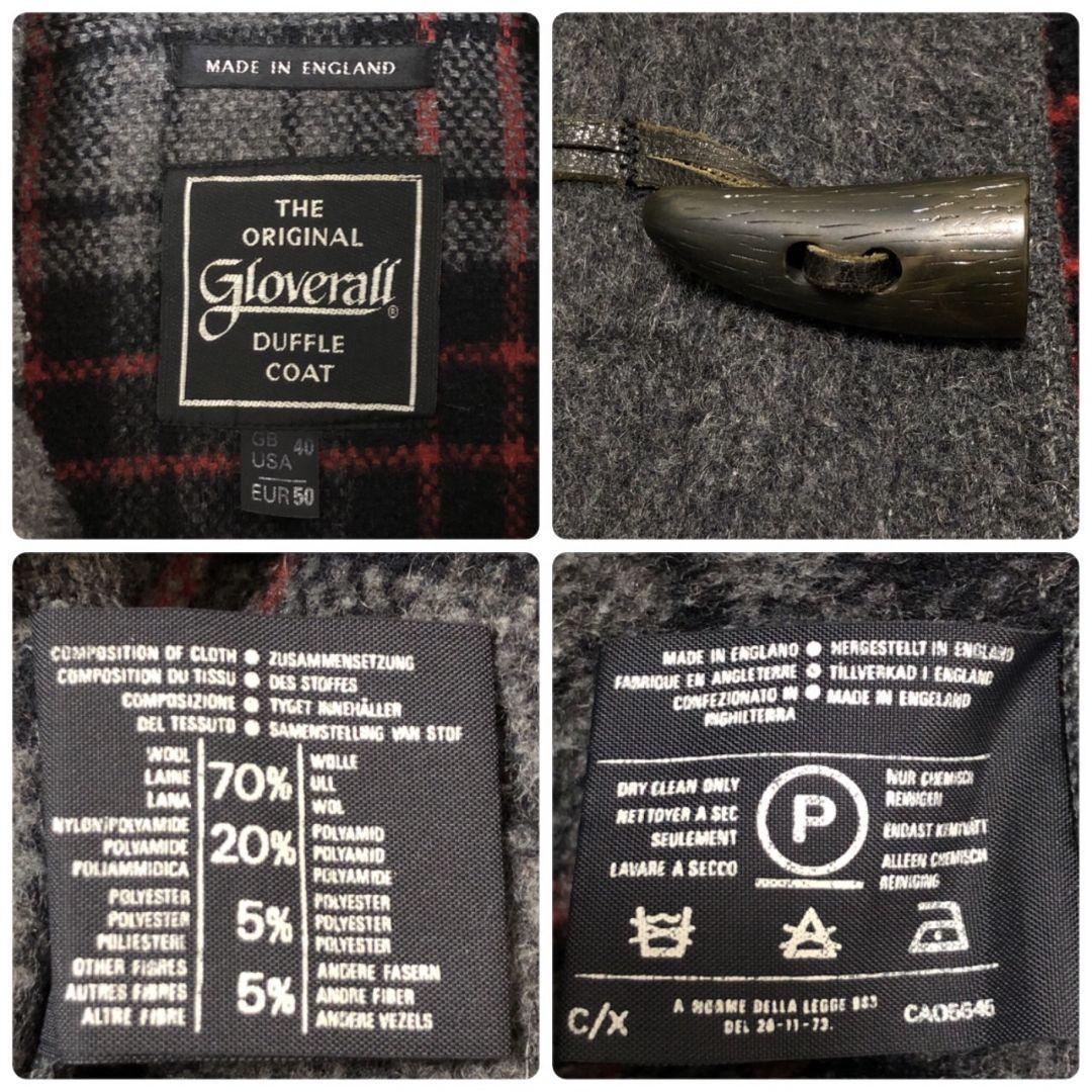 Gloverall グローバーオール ロング ダッフルコート 英国製 チェック柄
