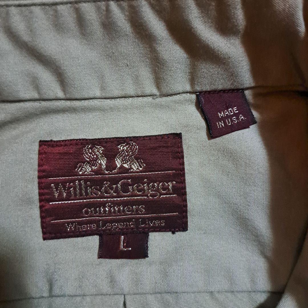 80年代アメリカ製 Willis&Geiger サファリシャツ 希少 レア