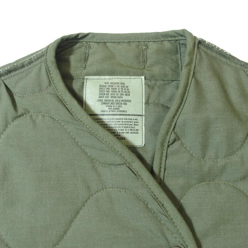 【DEAD STOCK】 90's 米軍 キルティング ライナー M-L