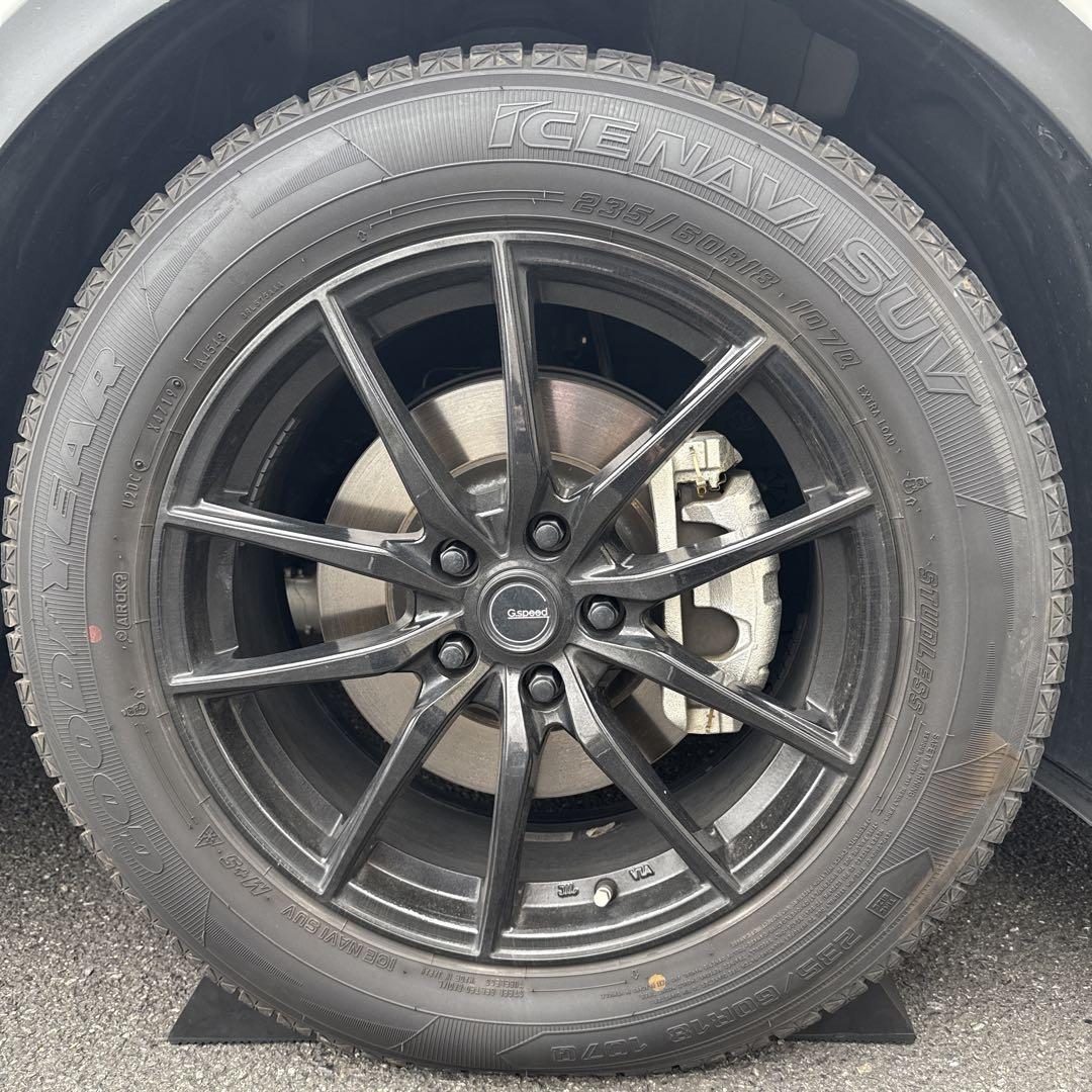 送料込　国産スタッドレスタイヤアルミ　4本セット　 235-60-18 5穴