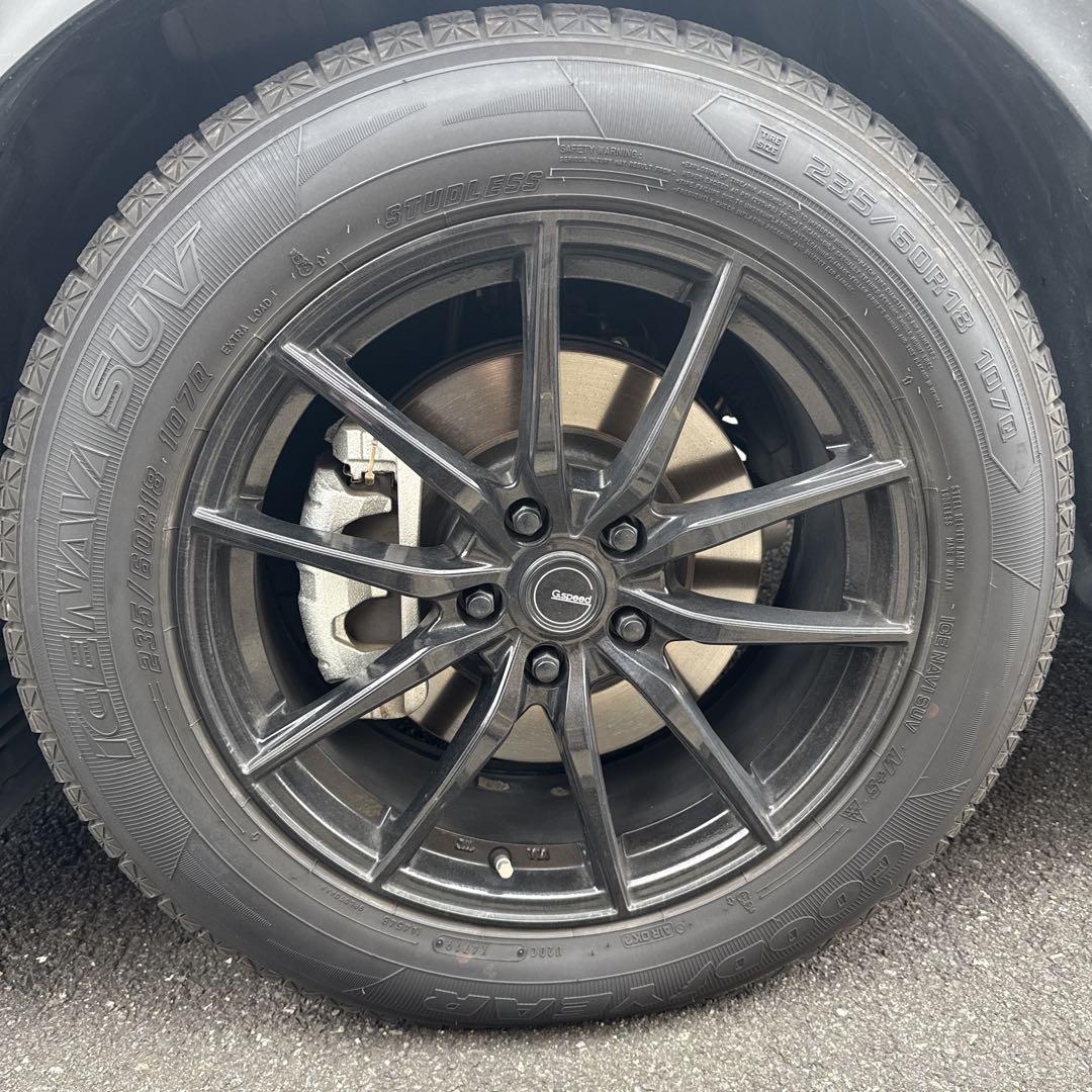 送料込　国産スタッドレスタイヤアルミ　4本セット　 235-60-18 5穴
