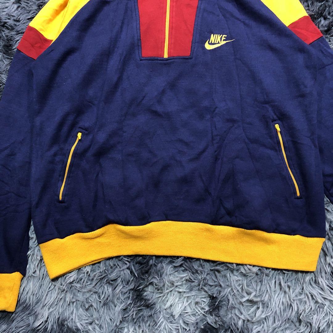 70年代 NIKE オレンジタグ ハーフジップスウェットトレーナー ヴィンテージ 70年代 オレンジタグ NIKE ナイキ ハーフジップ アクリル