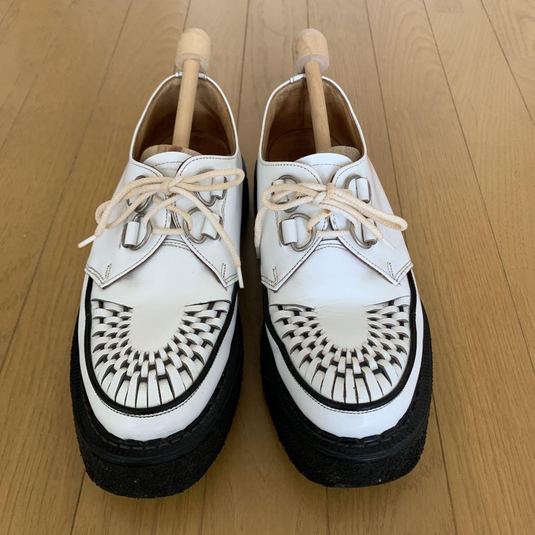 George c cox ラバーソール(UK8)ホワイト(中古品)外観美品