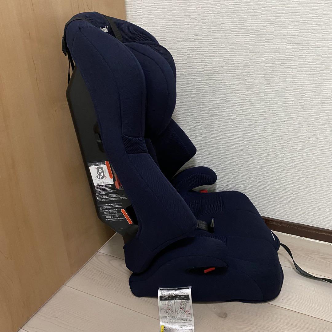 美品 combi コンビ チャイルドシート ジョイトリップ エアスルー ネイビー