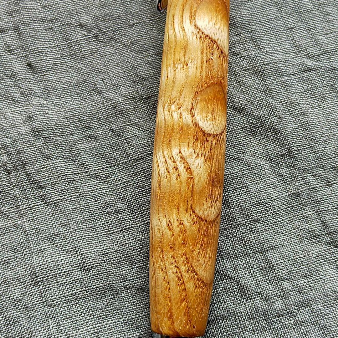 ハンドメイド　木軸ボールペン　タモ　玉杢　ウッドペン　G2
