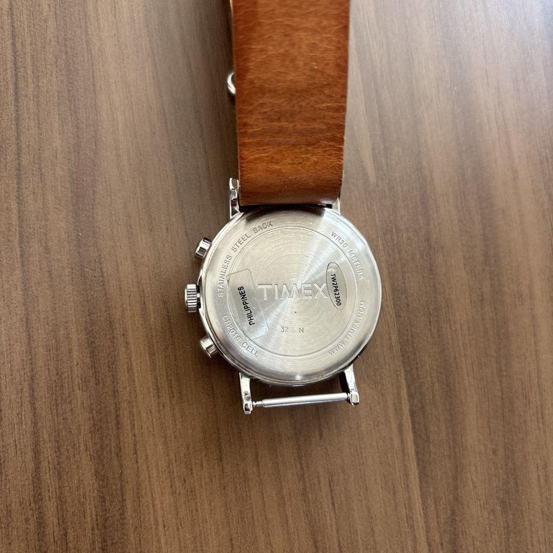 Timex クロノグラフ レザーバンド 時計