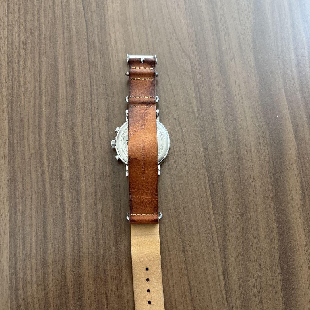 Timex クロノグラフ レザーバンド 時計
