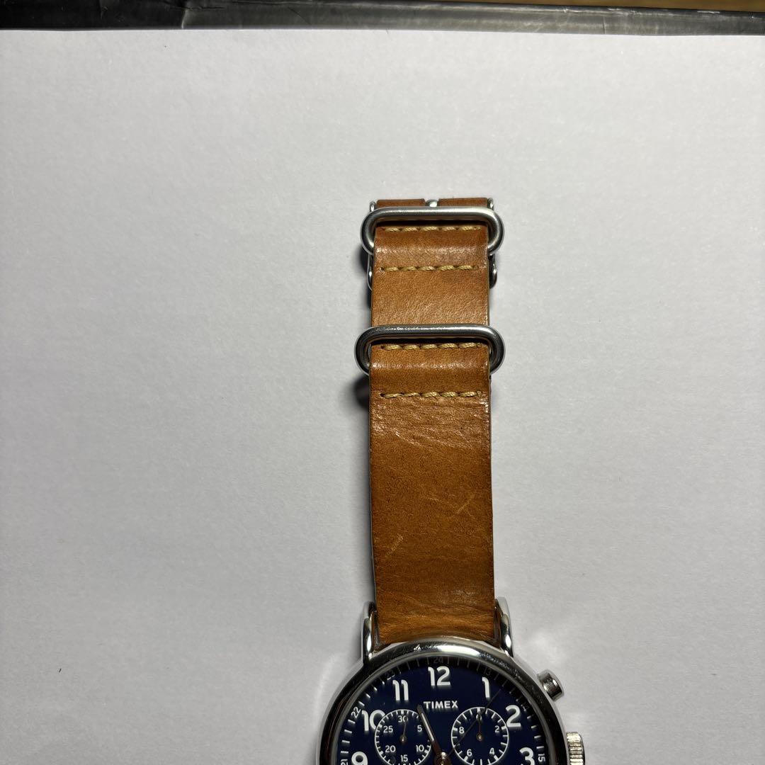 Timex クロノグラフ レザーバンド 時計