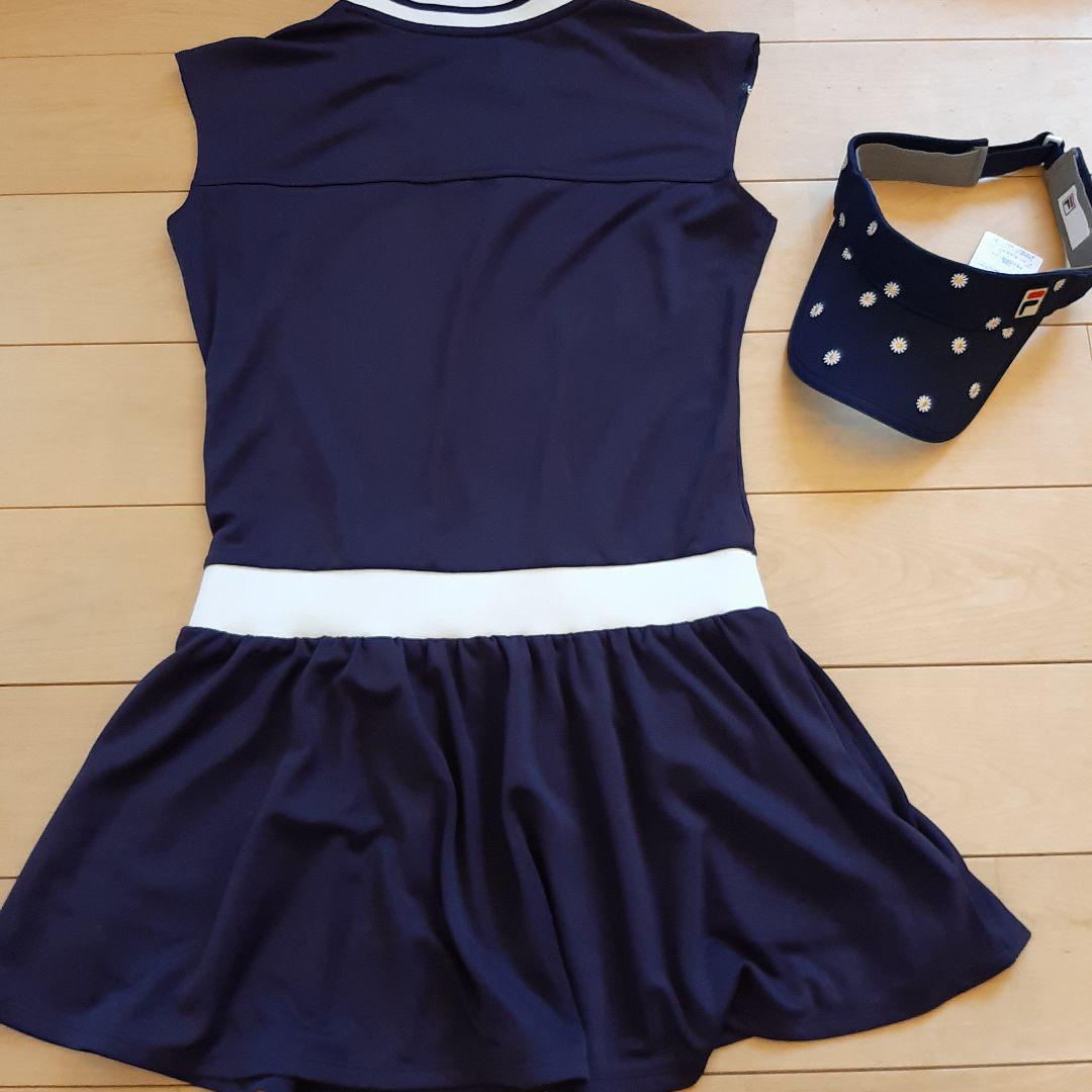 フィラ　新品タグつきサンバイザー&美品ワンピースM　テニス