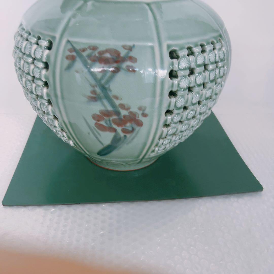 高麗青磁 熊津窯 壺 花瓶 傘立て 花瓶 花器 生花 立花 花器 399 高麗青磁 熊津窯 壺 花瓶 傘立て 花瓶 花器 生花 立花 花器 399