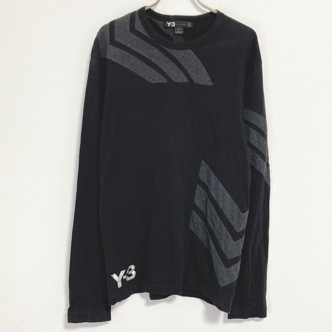 Y-3 ワイスリー ヨウジヤマモト　ロンT 長袖カットソー　ブラック S