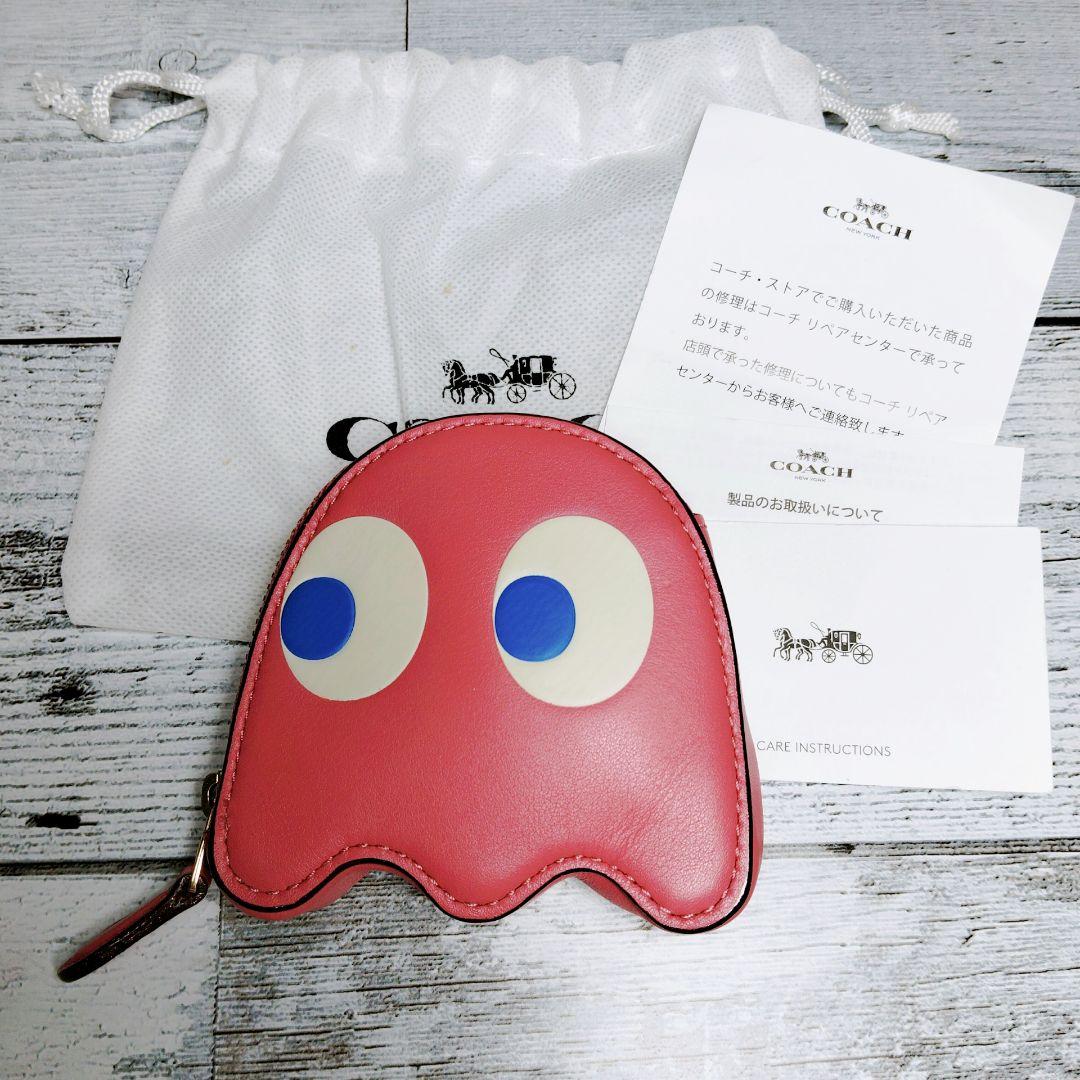 COACH ピンク コインケース パックマン