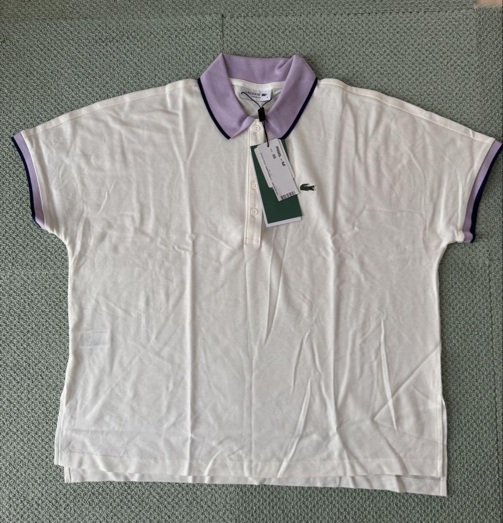 LACOSTE ポロシャツ ホワイト/ラベンダー