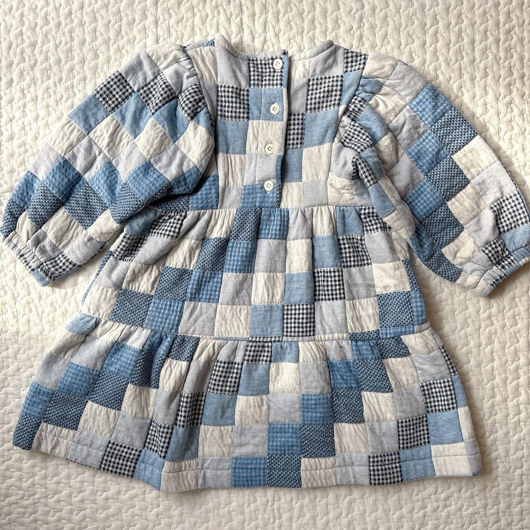 fish＆kids パッチワークワンピース　4-5y