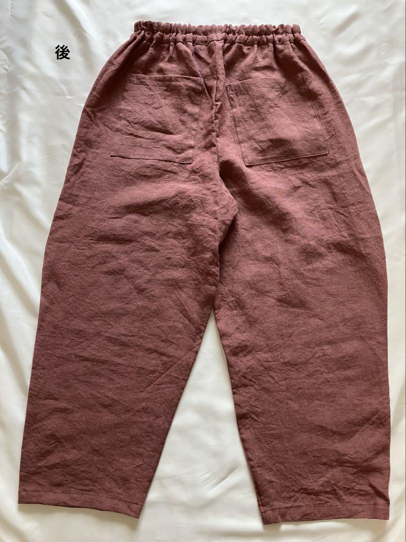 リネン　ペグパンツ　ハンドメイド