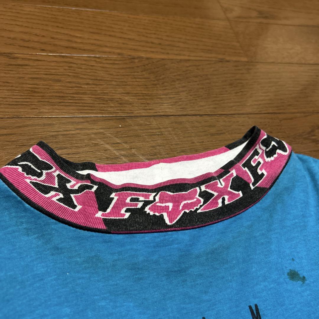 90s usa FOX モトクロスシャツ Lサイズ goodデザイン