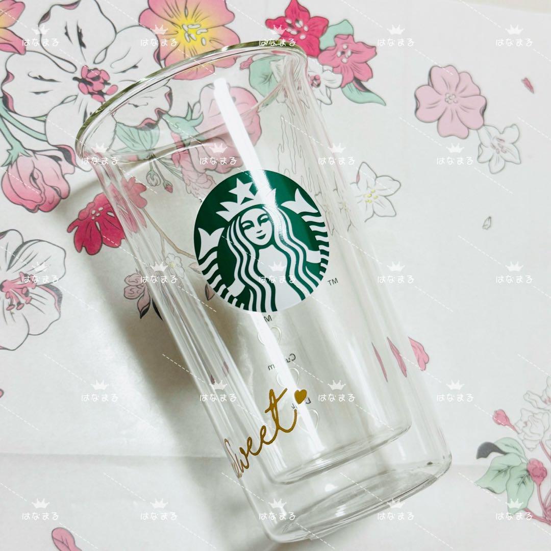 スタバ バレンタイン 2023 耐熱ダブルウォールグラス 355ml スタバ