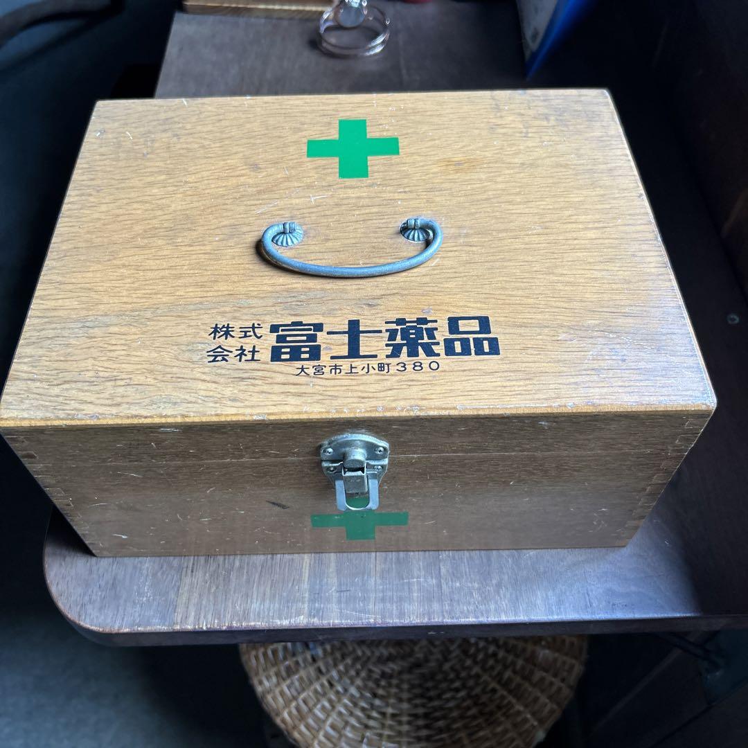 救急箱薬箱木製小物入れ