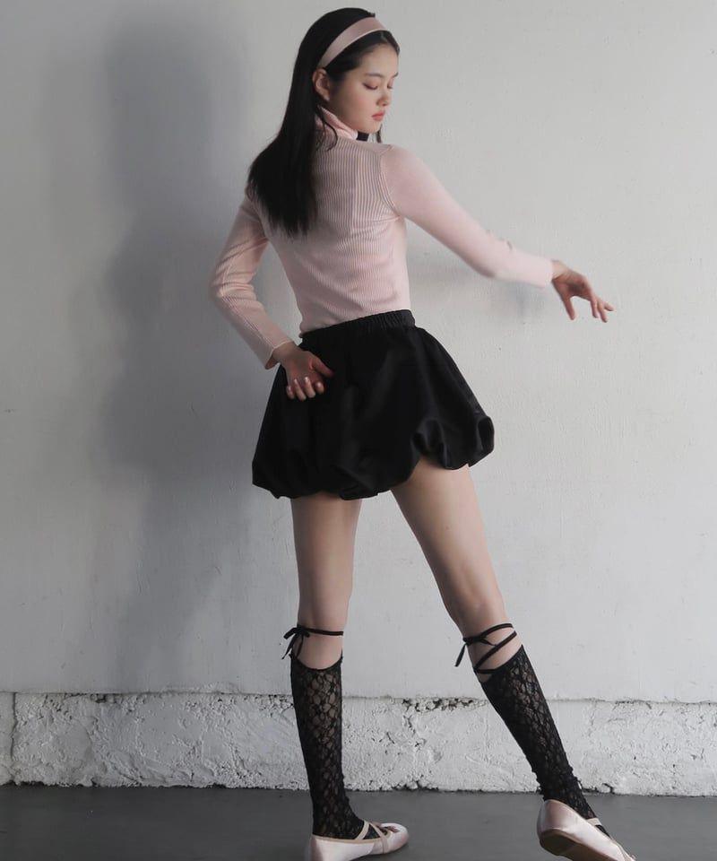 トリートユアセルフ satin balloon short pants ブラック