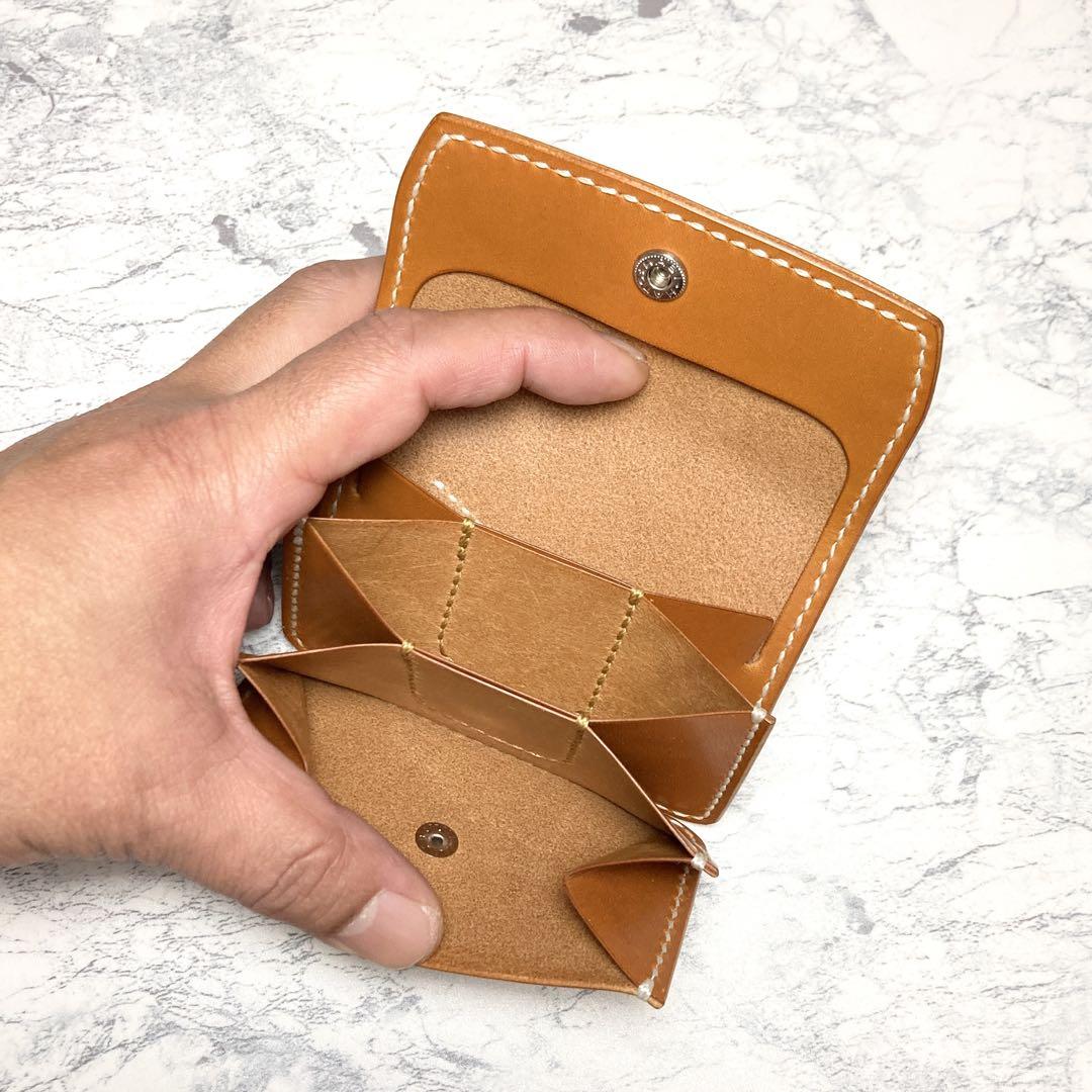 栃木レザー 本革ミニ財布 キーリング付き コンパクト財布 メンズ レディース