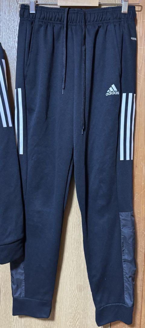 adidas ジャージ上下セット 黒 Mサイズ セットアップ フード パーカー