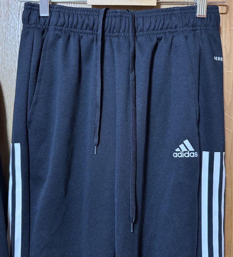 adidas ジャージ上下セット 黒 Mサイズ セットアップ フード パーカー