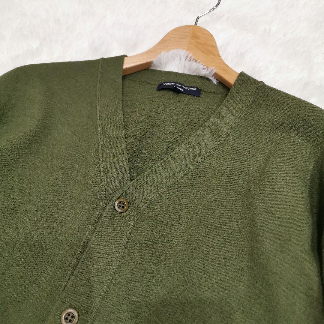 COMME des GARCONS HOMME 切替え カーディガン カーキ M