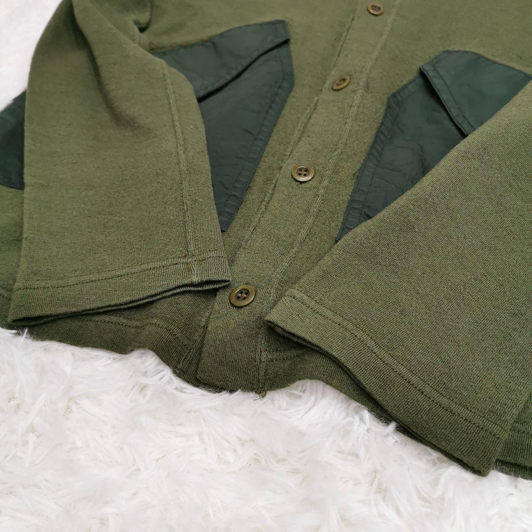 COMME des GARCONS HOMME 切替え カーディガン カーキ M