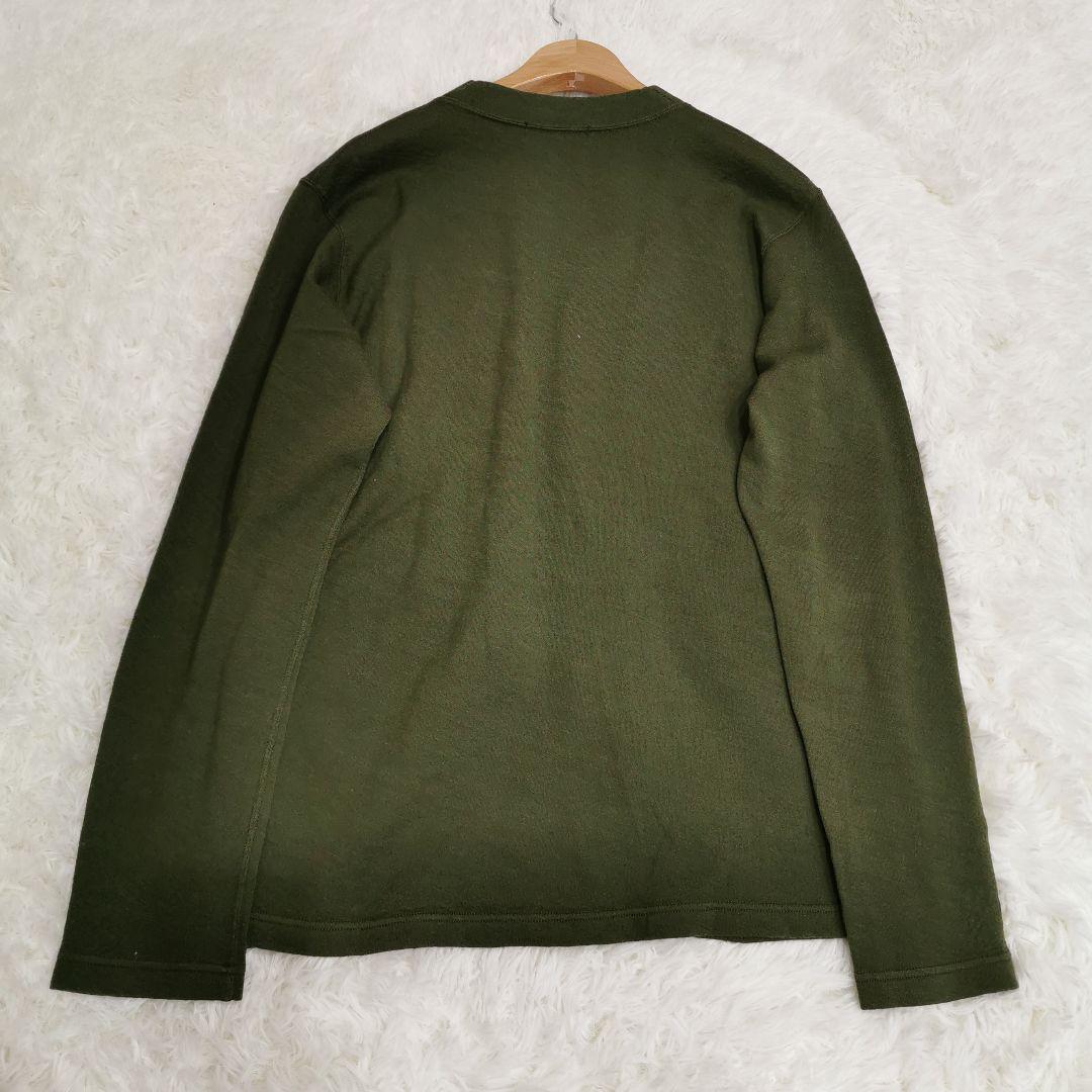 COMME des GARCONS HOMME 切替え カーディガン カーキ M