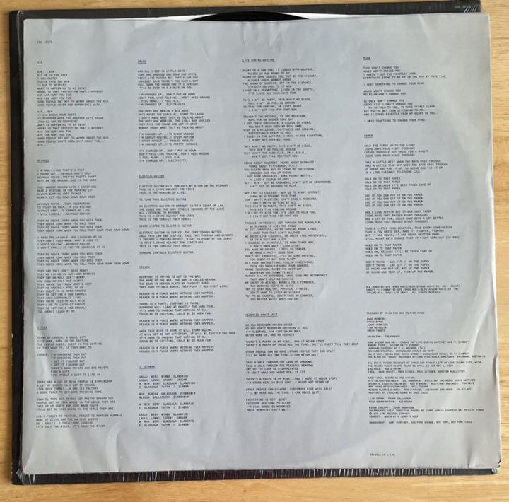 TALKING HEADS、トーキング・ヘッズの輸入盤LPレコードです。