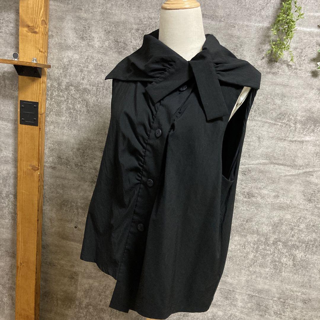 センソユニコ　慈雨　ジウ　アシンメトリー　美品　変形　ベスト　ジレ