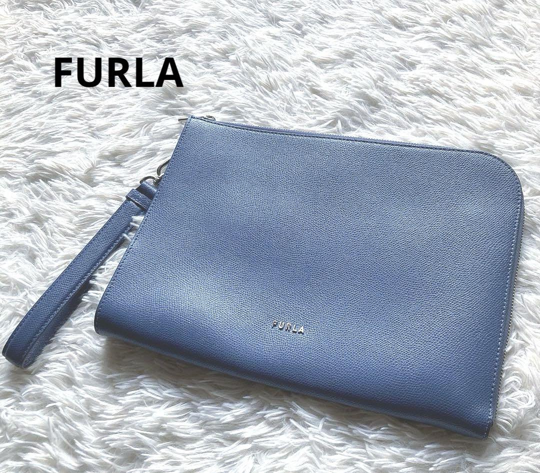 FURLA フルラ セカンドバッグ クラッチ メンズL字ファスナー レザー