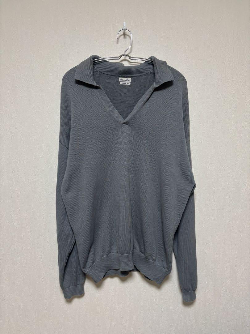 ✨美品✨Steven Alanスキッパーニットポロシャツ ルーズフィットMサイズ
