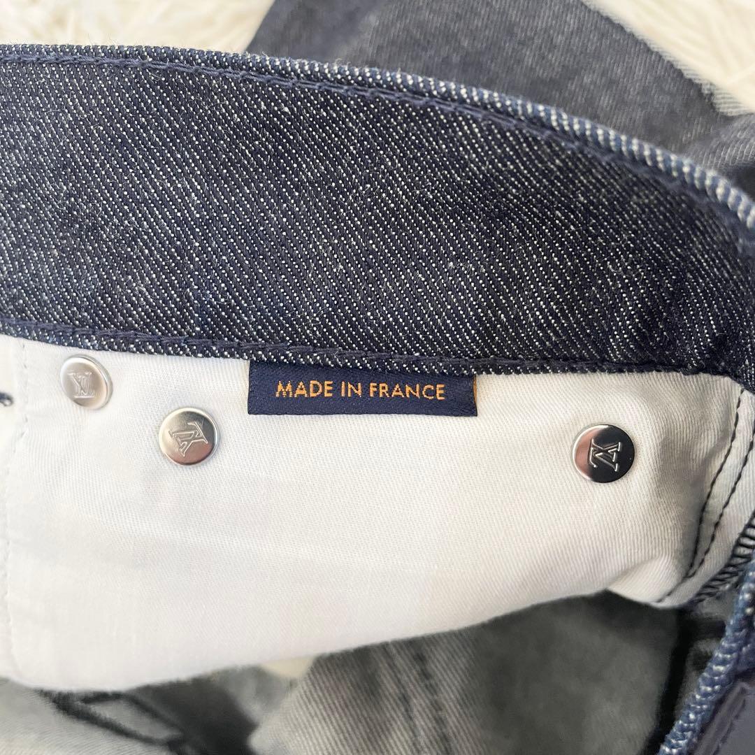 デニムパンツ モノグラムラベル