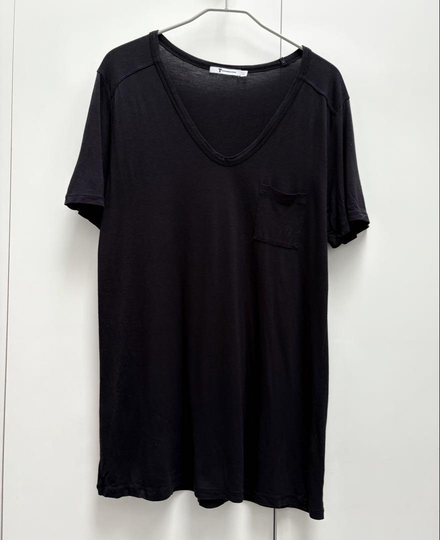 Tシャツ・カットソー ALEXANDER WANG T-SHIRTS BLACK Black Cotton Logo T-Shirt in BLACK | alexanderwang®