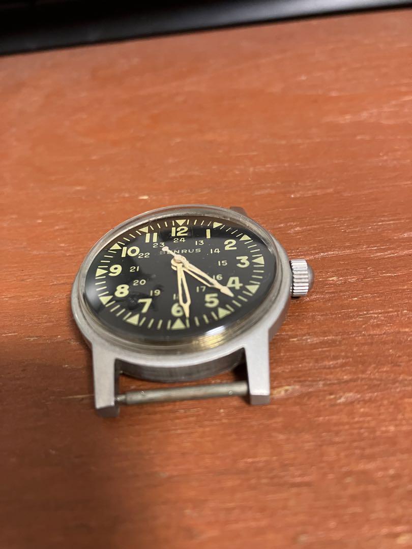 ヴィンテージ　BENRUS ベンラス ミリタリー　アメリカ軍　手巻き　時計