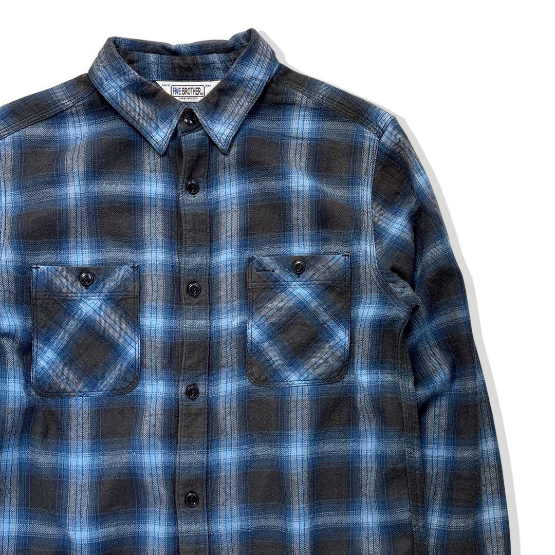 マチ付き・好配色◎ FIVE BROTHER Flannel Shirt