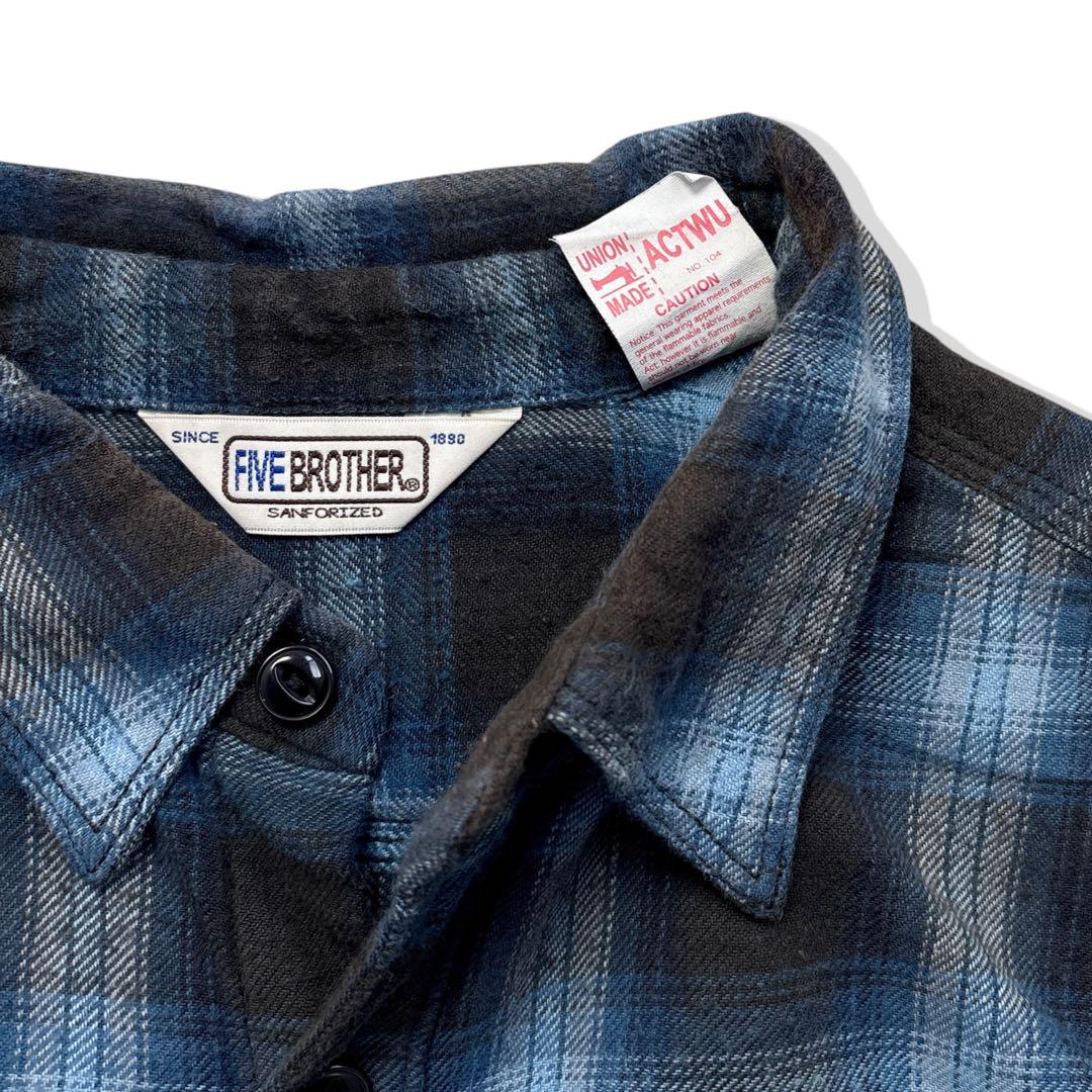 マチ付き・好配色◎ FIVE BROTHER Flannel Shirt