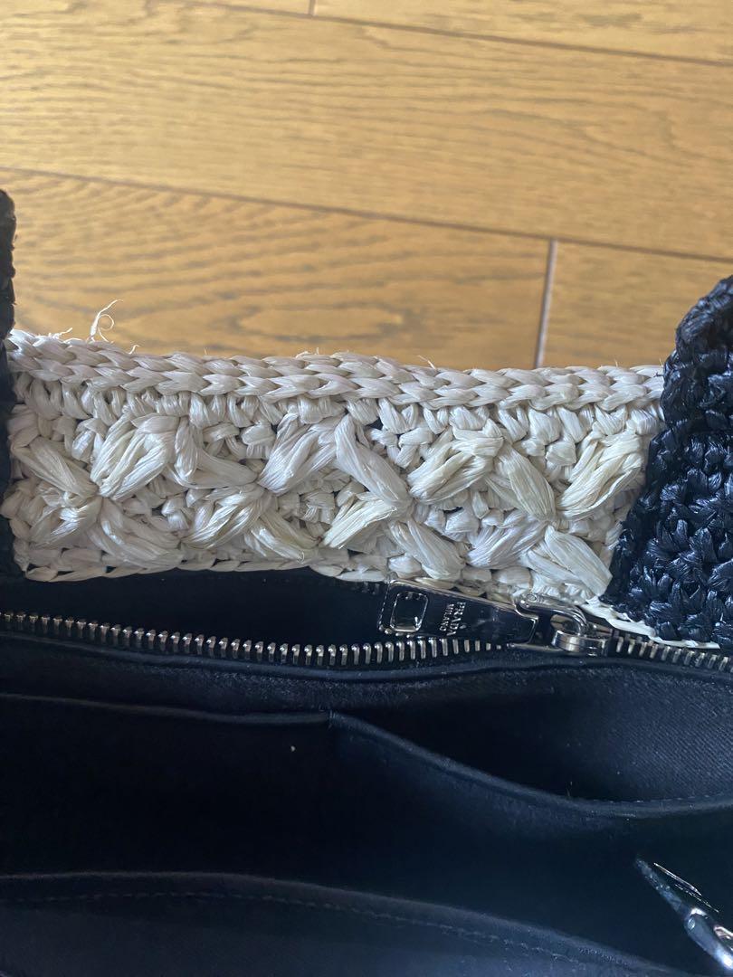 PRADA  カナパ　ラフィアバッグ