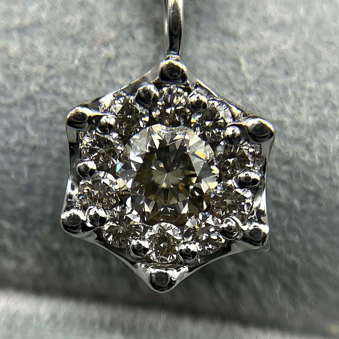 JQ48★高級BLOOM ダイヤモンド0.31ct プラチナ ペンダントヘッド 画像3