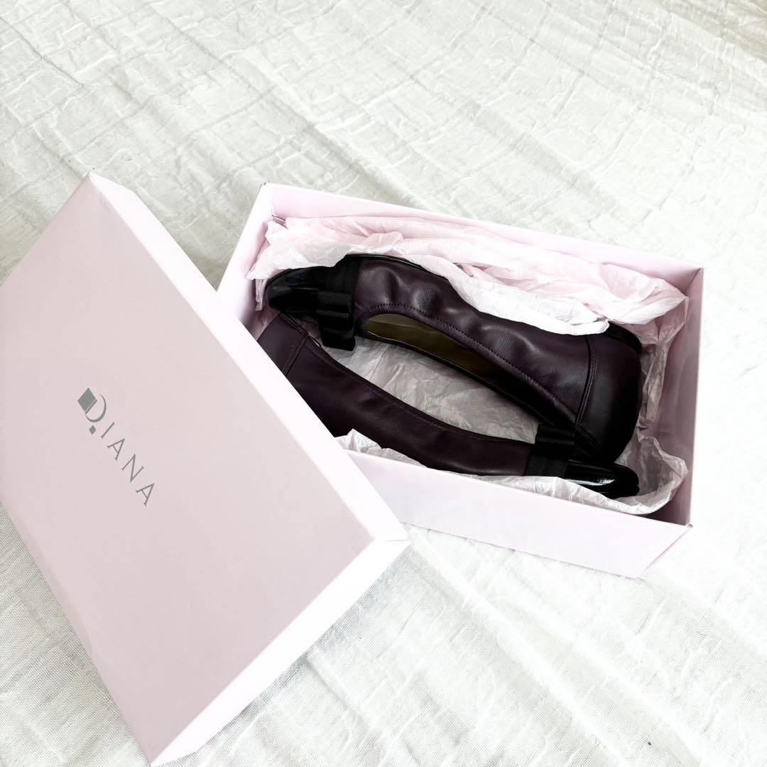 【1度着用のみ美品】 ダイアナ  パンプス フラットシューズ リボン