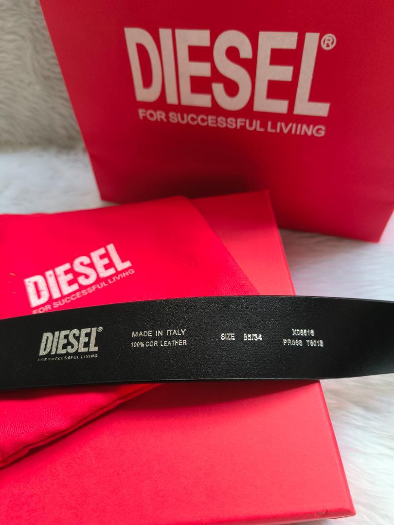 DIESEL ディーゼル ブラック レザーベルト サイズ 85