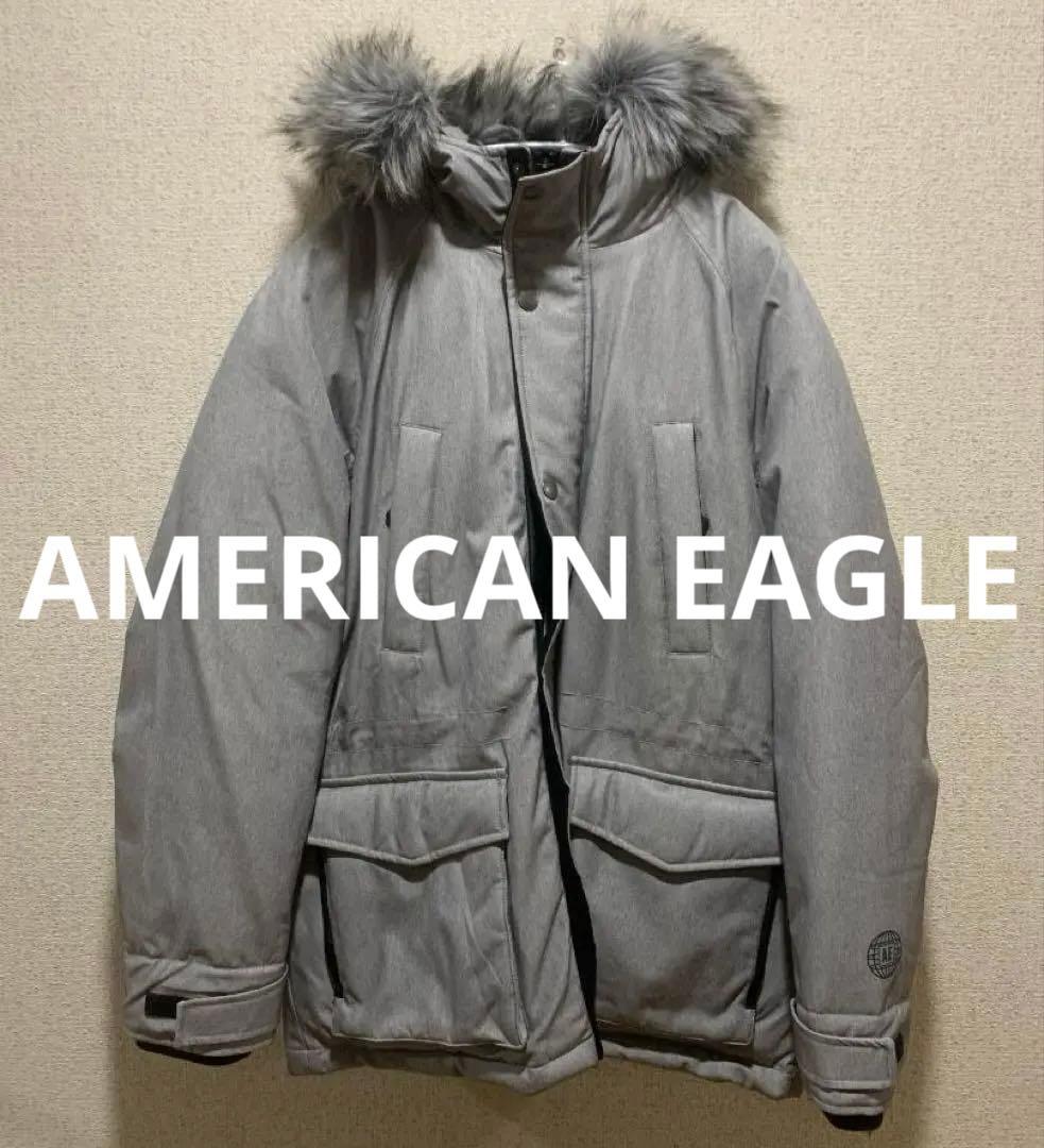 AMERICAN EAGLE グレー ダウンジャケット Lサイズ