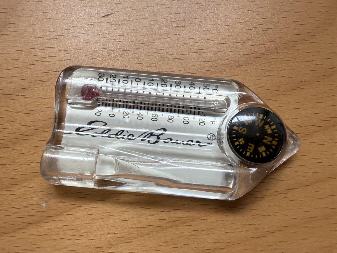 90s USA製 Eddie Bauer 温度計 コンパス ホイッスル 珍品