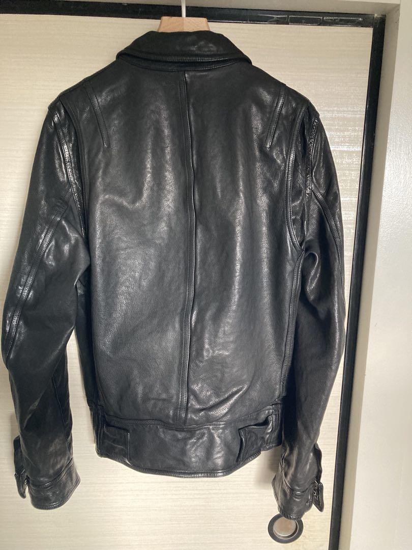 国内正規品 ニールバレット ウォッシュレザージャケット 牛革 ライダース 黒