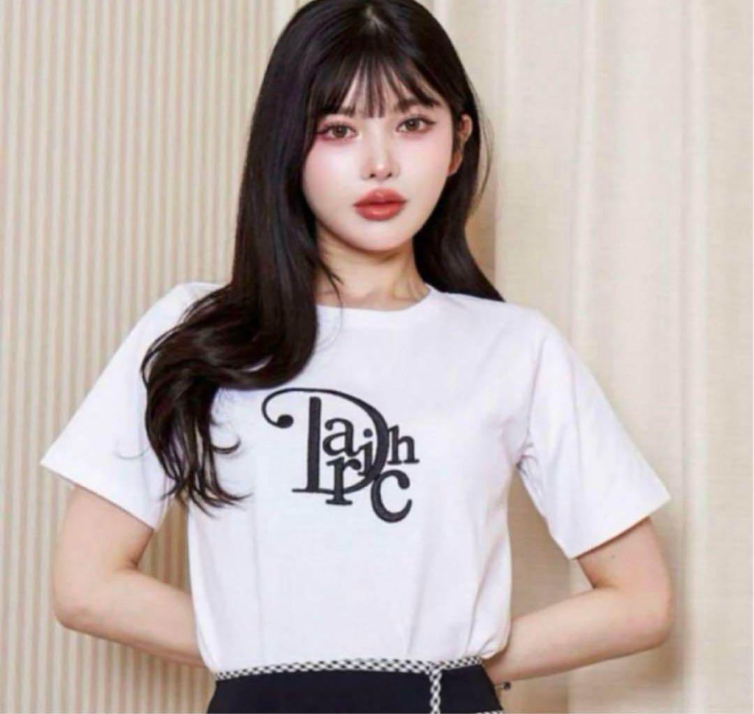 新品タグ付き ダーリッチ darich モノグラムTシャツ WHT